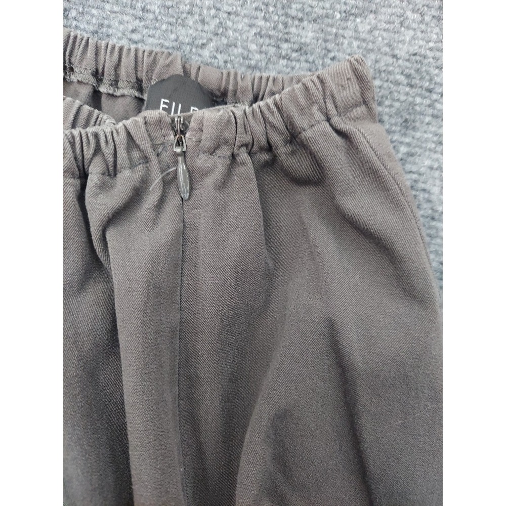 Eileen Fisher Cropped Elastic-Waist Relaxed Pants in Olive Gray - Picture 4 of 12